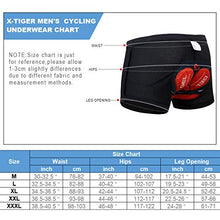 Carica l&#39;immagine nel visualizzatore di Gallery, X-TIGER Ciclismo Uomo 5D Gel Imbottito Boxer Traspirante Biancheria L, Nero