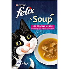 Carica l'immagine nel visualizzatore di Gallery, PURINA FELIX Soup Gatto Selezioni Miste con Manzo, Pollo, Tonno - 48...
