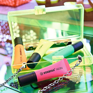 Evidenziatore - STABILO NEON - Retina da 5 Giallo/Arancio/Rosa/Verde/Magenta - Ilgrandebazar