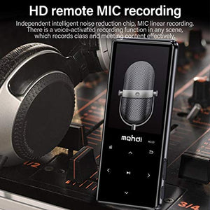 Lettore MP3 MYMAHDI con Bluetooth 4.2, pulsanti touch screen da 2,4 pollici,...