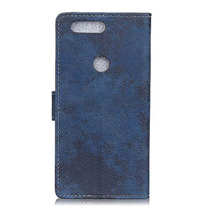 HYMY Cover per Alcatel 1S 2019 + Vetro Temperato - Blu Stile retrò - Ilgrandebazar