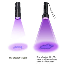 Carica l&#39;immagine nel visualizzatore di Gallery, YOUTHINK Torcia UV, Lampada Ultravioletta 395nm per Animali 51 LEDs, 51 Leds - Ilgrandebazar