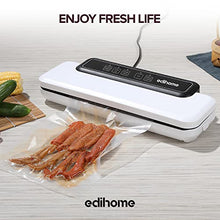 Carica l&#39;immagine nel visualizzatore di Gallery, Edihome, Macchina Sottovuoto Alimenti, Professionale, Domestico, 110W, Include 10 sacchetti per alimenti, Cibo secco, Cibo umido e fresco, 80KPa