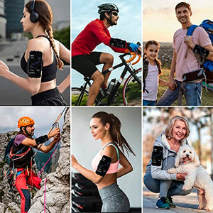 Braccio Porta Telefono HLOMOM Con Rotazione 360° – Fascia Da Braccio Regolabile Per Running E Palestra, Tasche Per Chiavi E Auricolari