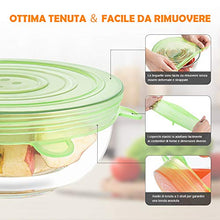 Carica l'immagine nel visualizzatore di Gallery, Modohe Coperchi in Silicone Elastici, Coperchi per Alimenti in Silicone Riutilizzabili Pacco da 13 Pezzi, Coperchi Espandibili Rettangolari &amp; Rotondi per l'Utilizzo in Microonde e Freezer
