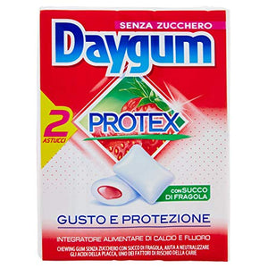 Daygum Protex Fragola Gomme da Masticare Senza Zucchero, Chewing Gum Gusto...