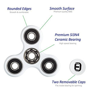 Oriental eLife Fidget Spinner Toy, edc Tri Finger Hand Dito della Mano white