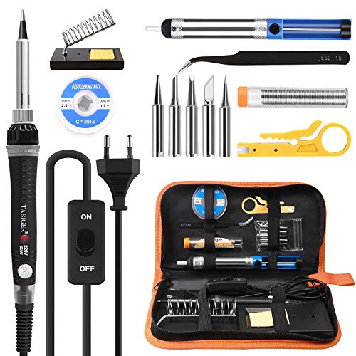 TABIGER Saldatore Elettrico Stagno Professionale Kit 14 in 1 con temperatura...