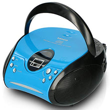 Carica l&#39;immagine nel visualizzatore di Gallery, Lenco SCD-24 Stereo Boombox, Radio FM, CD-Player, Blu/Nero