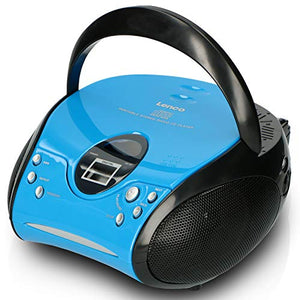 Lenco SCD-24 Stereo Boombox, Radio FM, CD-Player, Blu/Nero