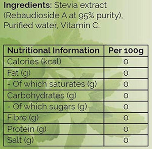 Gocce di Stevia Liquida Pure 50ml – Pura, Senza Sapori Aggiunti – con...
