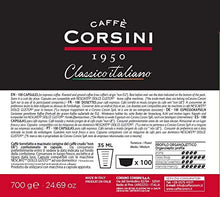 Carica l&#39;immagine nel visualizzatore di Gallery, Caffè Corsini - Classico Italiano Miscela di Caffè in Capsule Compatibili Nescafè* DolceGusto*, Gusto Deciso - Confezione da 100 capsule