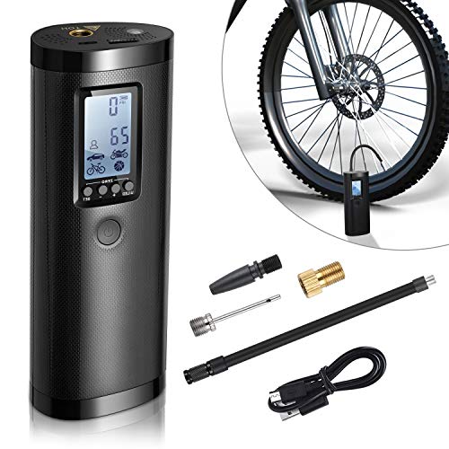 Vastar Compressore Portatile, Aria con LCD Display, Banca di Nero