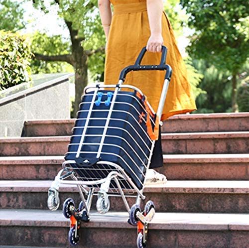 Carrello della Spesa Portaspesa 8 Ruote Grande capacità in Blu