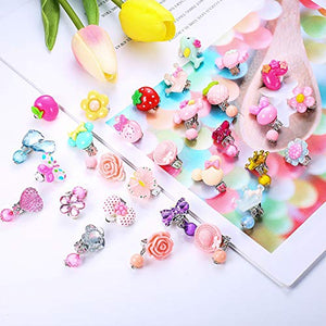 CASSIECA 30 paia Orecchini Clip Ragazze Bambina Nessun di Design... - Ilgrandebazar