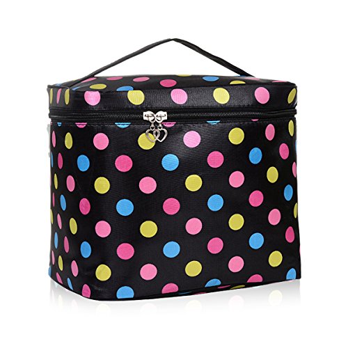 HQdeal Grande Ttrucco Capacità Organizzatore di Viaggi Nero Dot Arcobaleno