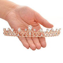 Carica l&#39;immagine nel visualizzatore di Gallery, SWEETV Frizzante Cristallo Principessa Tiara Spettacolo Matrimonio Oro Rosa - Ilgrandebazar