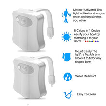 Carica l&#39;immagine nel visualizzatore di Gallery, Luce WC per Bagno，Lampada Notturne Bagno Led Batteria con Sensore di... - Ilgrandebazar