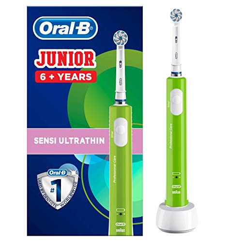 Oral-B Junior Spazzolino Elettrico Ricaricabile per Bambini da 6 Anni, Verde
