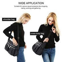 Carica l'immagine nel visualizzatore di Gallery, VBIGER Borsa Tracolla Donna Borse Tasche Multitasche Impermeabile Nero 2