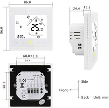 Carica l'immagine nel visualizzatore di Gallery, Termostato WiFi per Caldaia a Gas,Termostato Caldaia Schermo LCD Touch Button Retroilluminato Programmabile con Alexa e Telefono APP-Bianco