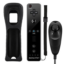 Carica l&#39;immagine nel visualizzatore di Gallery, Tanouve Controller Wii Motion Plus, 2 In 1 Nunchuck Costruito Nero - Ilgrandebazar
