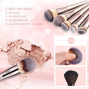 Bestope 20Pcs Pennelli Make Up,Set di per Trucco Sintetico Premium...