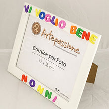 Carica l&#39;immagine nel visualizzatore di Gallery, Cornici per foto in legno con la scritta Vi Voglio Bene Nonni, da appoggiare... - Ilgrandebazar