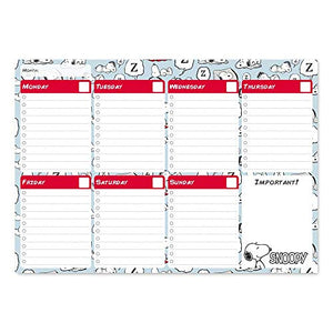 Erik Snoopy Planning da Tavolo con Calendario Perpetuo e Planner Settimanale... - Ilgrandebazar