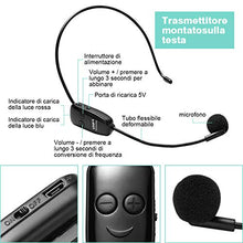 Carica l&#39;immagine nel visualizzatore di Gallery, ZITFRI UHF Microfono Wireless Archetto Professionale 50m di Trasmissione...