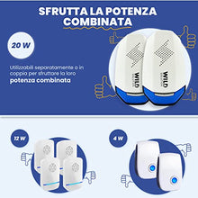 Carica l'immagine nel visualizzatore di Gallery, WILD SOLUTION - Pest Whisperer 2.0 - Repellente Ultrasuoni per Topi Professionale 2023 - Anti Ragni, Formiche, Scarafaggi, Insetti e Ratti - Repellente Topi - Dissuasori per Topi - 2 Pack