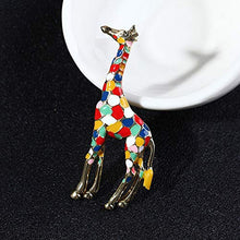 Carica l&#39;immagine nel visualizzatore di Gallery, AILUOR Giraffe Spilla, Smalto Spilla s Animale Sveglio Multicolore - Ilgrandebazar