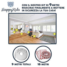 Carica l'immagine nel visualizzatore di Gallery, HAPPYKIDS Paraspigoli Bambini 9 METRI TOTALI Kit Parabordi + Bianco Avorio XL