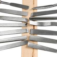 Carica l&#39;immagine nel visualizzatore di Gallery, TIMESETL 12 scalpelli per Legno + 2 Lime + 4 Pezzi di Olio Pietra,... - Ilgrandebazar