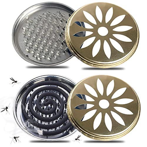 2 Pezzi Bobina di Zanzara Materiali Ecologica Riciclati.Porta Bobina Repellente per Zanzare.Portatile Porta Zampirone con Copertura.Porta Incenso Anti Zanzara per Casa Campeggio Viaggi(Colore Casuale)