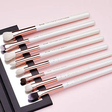 Carica l&#39;immagine nel visualizzatore di Gallery, Jessup 15Pz Bianco perla/Oro rosa Set di pennelli per trucco professionale...