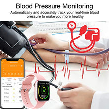 Carica l&#39;immagine nel visualizzatore di Gallery, Smartwatch, KUNGIX Orologio Fitness Tracker collegato con GPS, IP68 pink