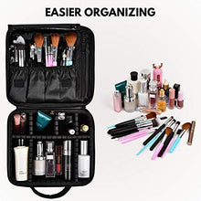 Carica l&#39;immagine nel visualizzatore di Gallery, Make Up Bag Professional Beauty Case da Viaggio Makeup Astuccio per M1, Nero