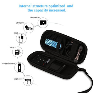 Custodia per Mp3; Registratore; APGTEK Protezione Lettore mp3 da 2,4 Nero - Ilgrandebazar