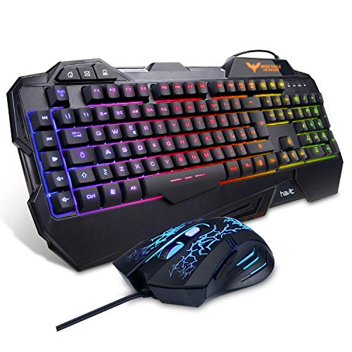 HAVIT Tastiera e Mouse da Gioco Filo Gaming e Kit Nero
