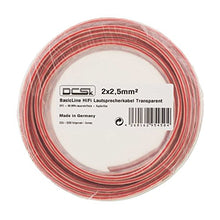 Carica l'immagine nel visualizzatore di Gallery, DCSk - 10m -2 x 2.5mm²- Cavo per altoparlanti – 2x2,5 mm² - 10m, Trasparente - Ilgrandebazar