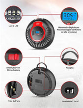 Carica l&#39;immagine nel visualizzatore di Gallery, oasser Compressore Portatile per Auto Aria Mini Pompa Multifunzione P3 12V... - Ilgrandebazar