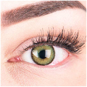 GLAMLENS Lenti a contatto colorate verdi Mirel Green - mensili - con porta...