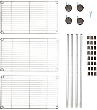 Carica l&#39;immagine nel visualizzatore di Gallery, AmazonBasics - Scaffalatura a 3 ripiani, su rotelle, Cromo - Ilgrandebazar