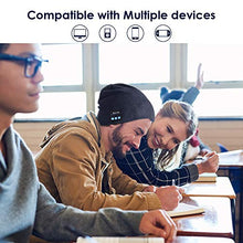 Carica l'immagine nel visualizzatore di Gallery, Cappello Bluetooth Idee Regalo Uomo - Cappello Uomo Donna Invernali, Berretto Bluetooth 5.0 Musica Cappello Migliori Regali Natale, Cappello Sportivo da Esterno Campeggio Sci, Ultra Morbidi Lavabili