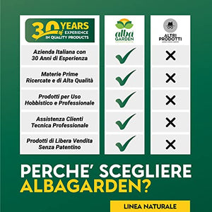 Albagarden - Fungicida Piante Per Bolla Del Pesco Per Agricoltura Biologica - Lecitina Funghicida Naturale Per Trattamento di Oidio Peronospora Alternaria - Polvere Solubile X 100 gr