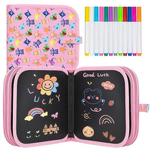 Carica l'immagine nel visualizzatore di Gallery, Tarnel Portatile da Disegno per Bambini, Doodle Giocattoli, Riutilizzabile Libro di Pittura, 12 Penne Colorate Cancellabili,14 Pagine, ABS