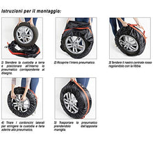 Carica l&#39;immagine nel visualizzatore di Gallery, BAKAJI Set 4pz Borsa Custodia Protezione Pneumatici Auto Cover Storage per...