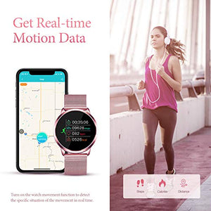 Smartwatch Elegante per Donna Ragazza Impermeabile IP67 con... - Ilgrandebazar