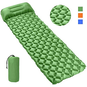 QcoQce Ryaco Materasso da Campeggio Gonfiabile, 193 * 57 * 6cm Verde Oliva